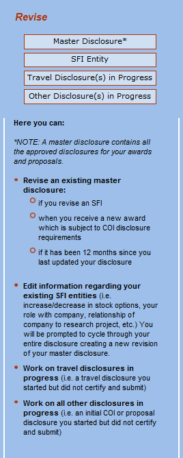 COI Landing Page - Revise Column